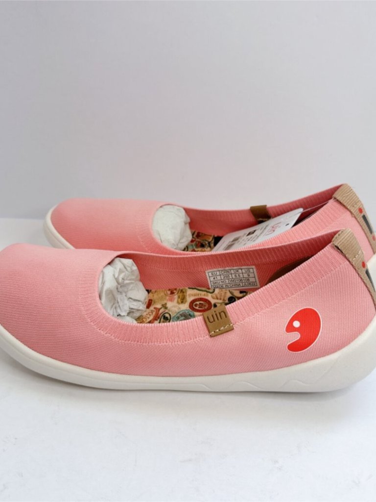 Women’s Size 9 Uin Valencia Knitted Pink Slip-On Shoes Comfort Flats — image 3 of 8